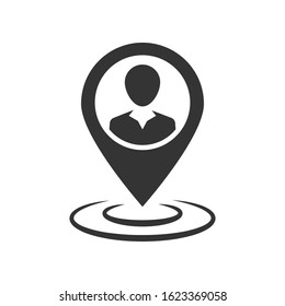 Business location icon. vector graphics