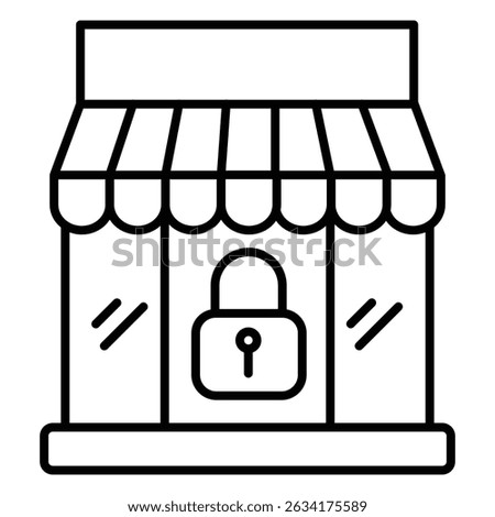Business Lockdown Vector Icon for Economic Shutdown