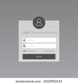 business login form template enter web screen vector