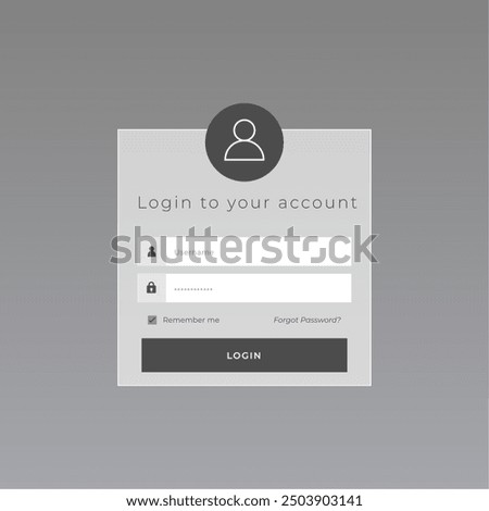 business login form template enter web screen vector