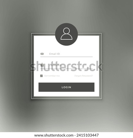 business login page screen template for web app vector