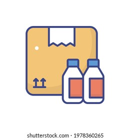 Business Logistics vector icon style illustration. EPS 10 File