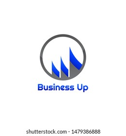 business logo 3d design up progress growth template