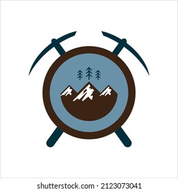 business logo about mountain landscape