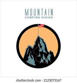 business logo about mountain landscape