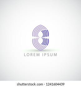 business logo abstract 8 vector sign