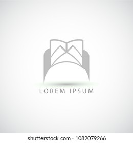business logo abstract book vector sign