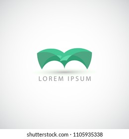 business logo abstract book vector sign