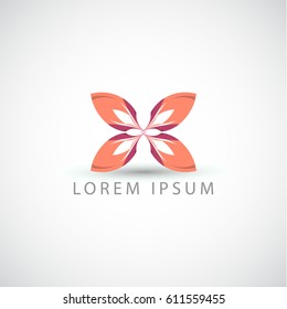 business logo abstract butterfly vector sign