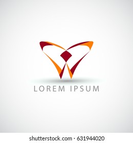 business logo abstract butterfly vector sign