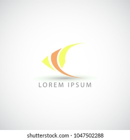 business logo abstract  button play vector sign
