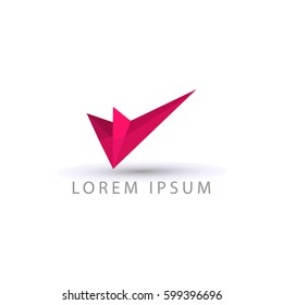 business logo abstract check vector sign