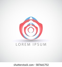 business logo abstract circle shape vector sign