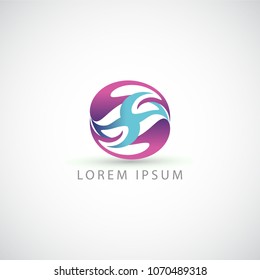 business logo abstract circle vector sign