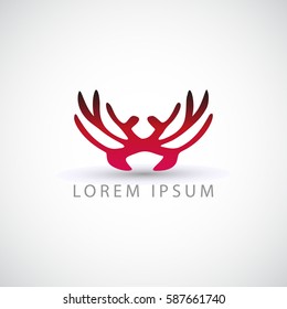 business logo abstract crab vector sign