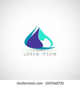 business logo abstract drop vector sign
