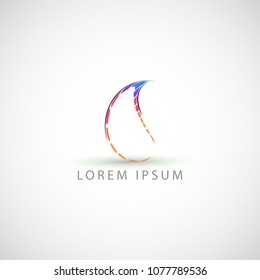 business logo abstract drop vector sign
