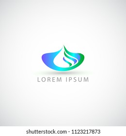 business logo abstract drop vector sign