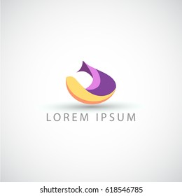 business logo abstract drop vector sign