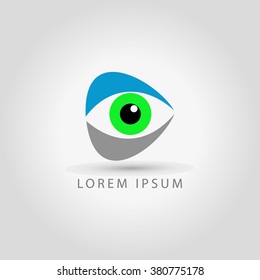 business logo abstract eye vector sign