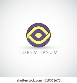 business logo abstract eye vector sign