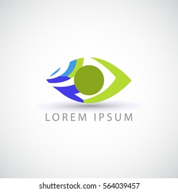 business logo abstract eye vector sign