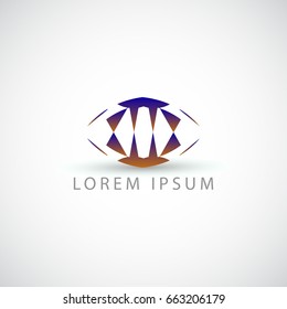 business logo abstract eye vector sign