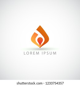 business logo abstract fire vector sign