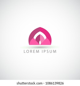 business logo abstract flower vector sign