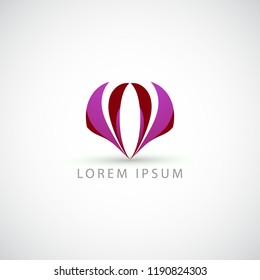 business logo abstract flower vector sign