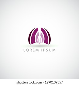 business logo abstract flower vector sign