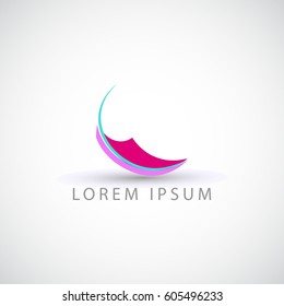 business logo abstract leaf vector sign
