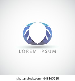 business logo abstract  leaves vector sign