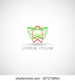 business logo abstract lines vector sign