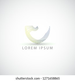 business logo abstract lines vector sign