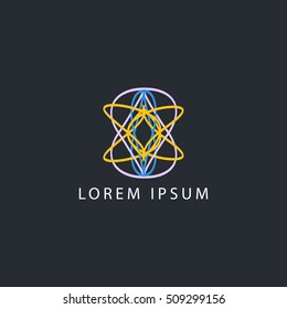 business logo abstract lines vector sign