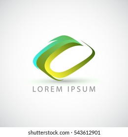 business logo abstract rhombus vector sign