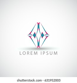 business logo abstract rhombus vector sign