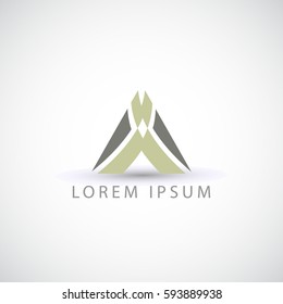 business logo abstract triangle vector sign