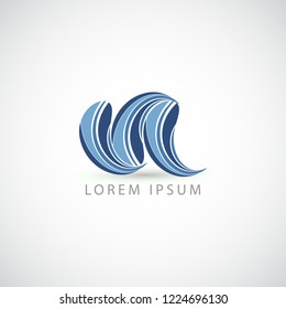 business logo abstract wave vector sign