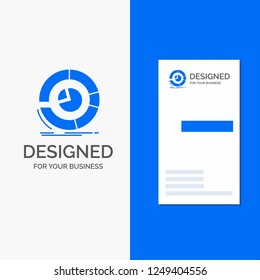 Business Logo for Analysis, analytics, business, diagram, pie chart. Vertical Blue Business / Visiting Card template.