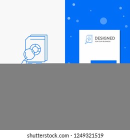Business Logo for Analysis, data, financial, market, research. Vertical Blue Business / Visiting Card template