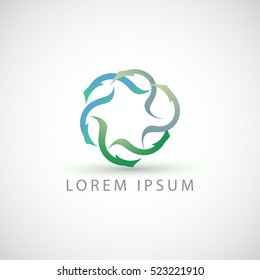 business logo arrows circle vector sign