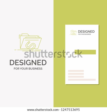 Business Logo for Backdoor, exploit, file, internet, software. Vertical Green Business / Visiting Card template. Creative background vector illustration