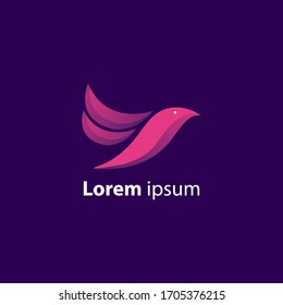 Firmenlogo.
Logo mit Vogelform