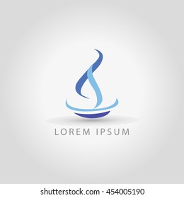 business logo blue ship vector sign