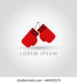 Business Logo Boxing Gloves Vector Sign