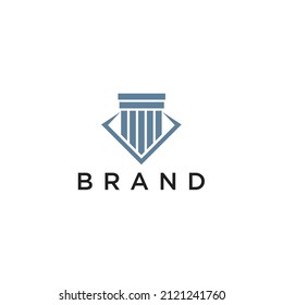 Business logo building and gem combination. Modern simple logo. Vector Build Company Diamond template