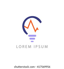 business logo bulb vector sign