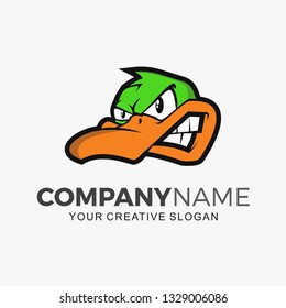 Business logo character duck, vector illustration